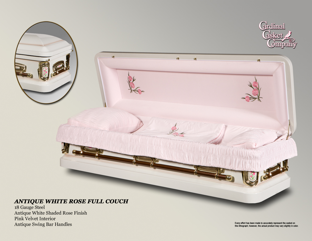 Antique White Rose Full Couch